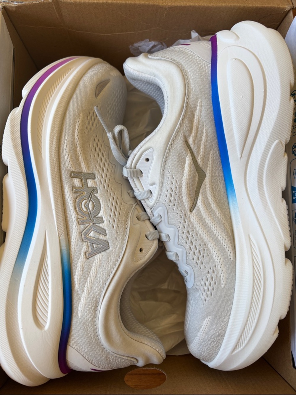 Hoka Bondi 9 size 7.5w cosmic grey/white